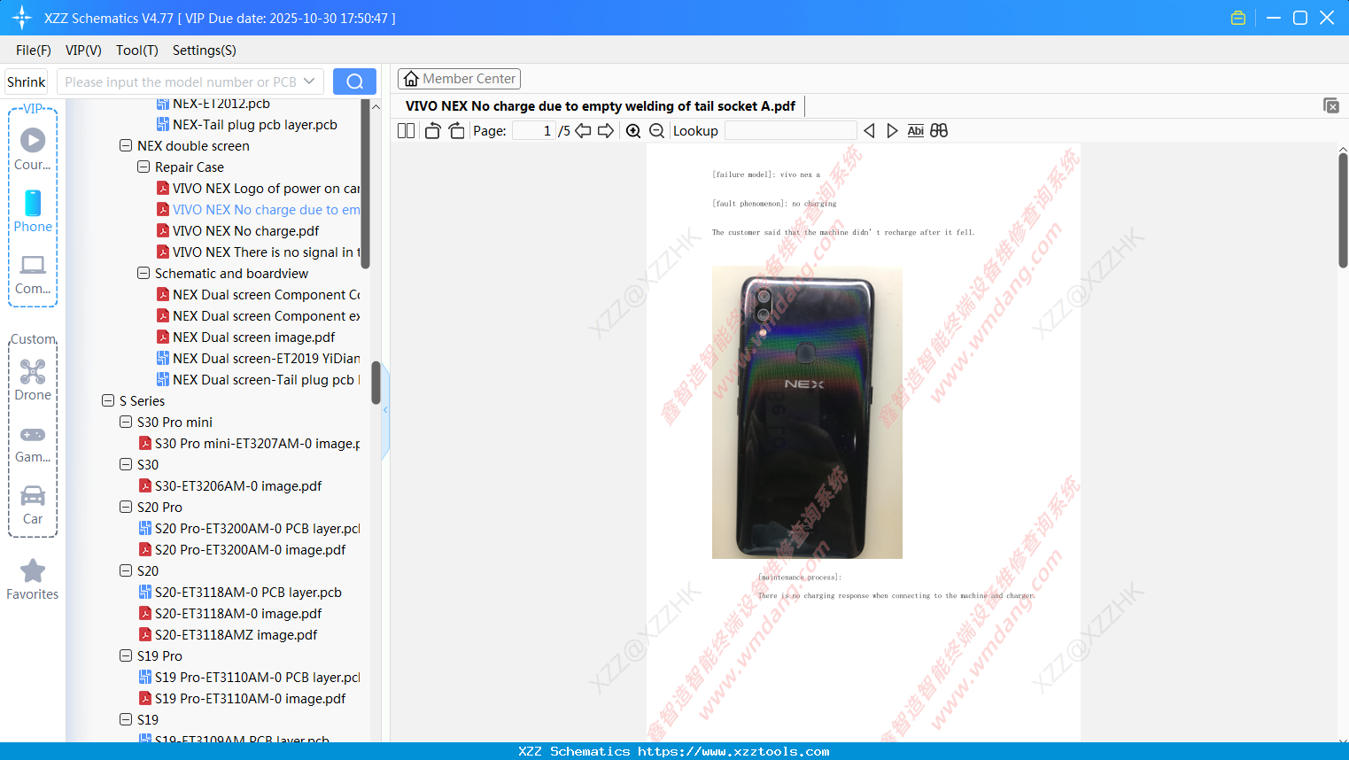 VIVO NEX No Charge Due To Empty Welding Of Tail Socket A